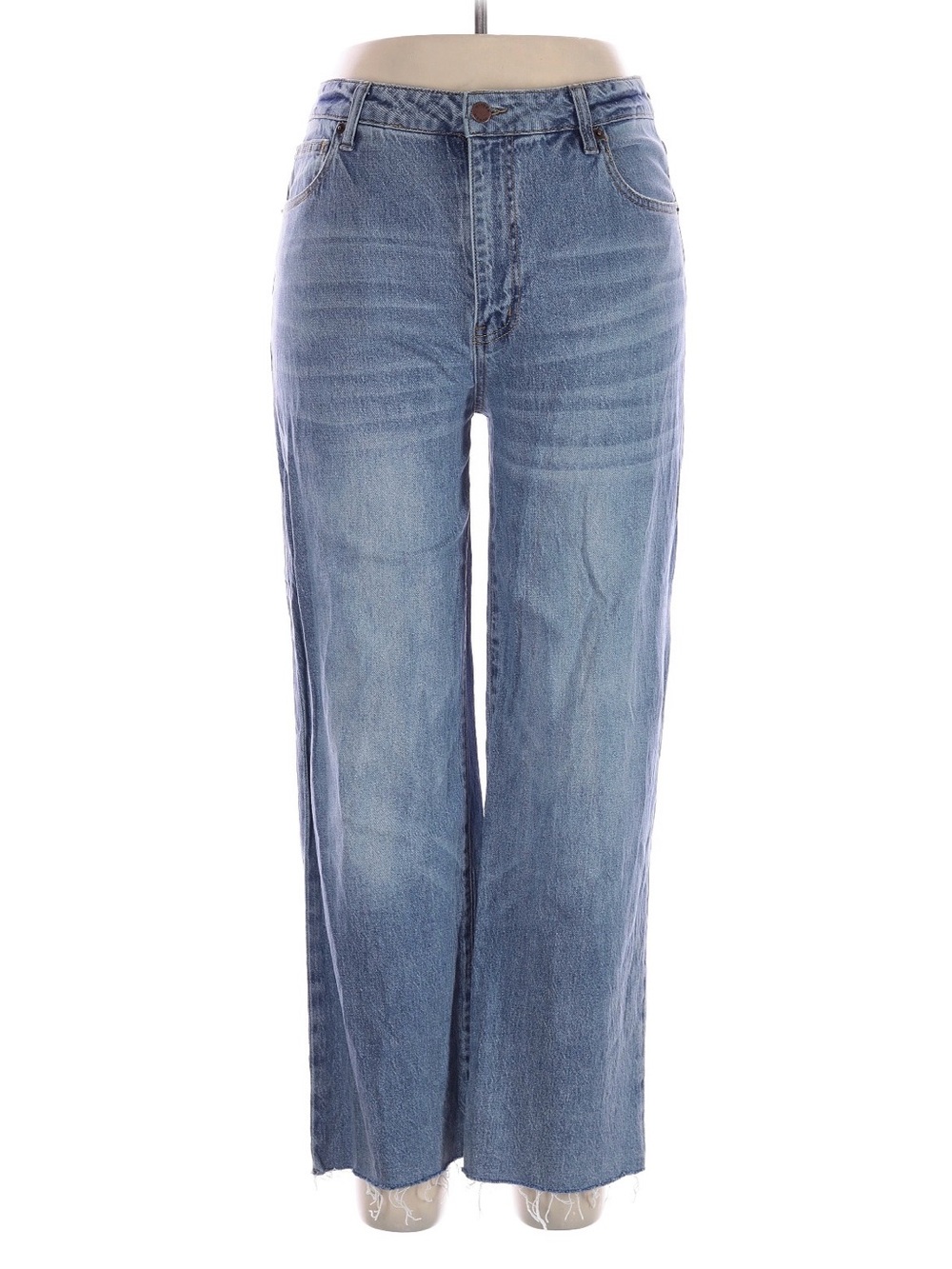 Oliver Logan Wide Leg High Rise Light Wash Denim Jeans 30